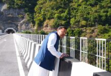 मुख्यमंत्री ने रुद्रप्रयाग में पुल-सुरंग परियोजना एवं संगम लाइब्रेरी का किया अवलोकन